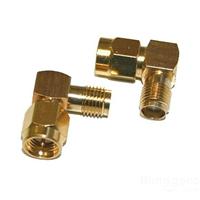 SMA plug to SMA jack Adapter Right Angle 90º [SKU125178-PCK]